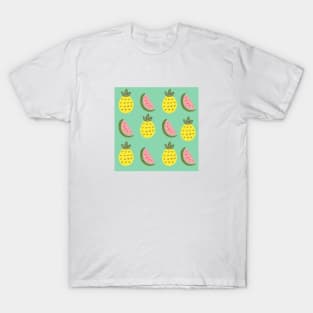 Pineapple-watermelon Pattern T-Shirt